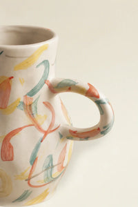 Painterly Gesture Ivory Ceramic Flower Vase