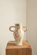 Painterly Gesture Ivory Ceramic Flower Vase