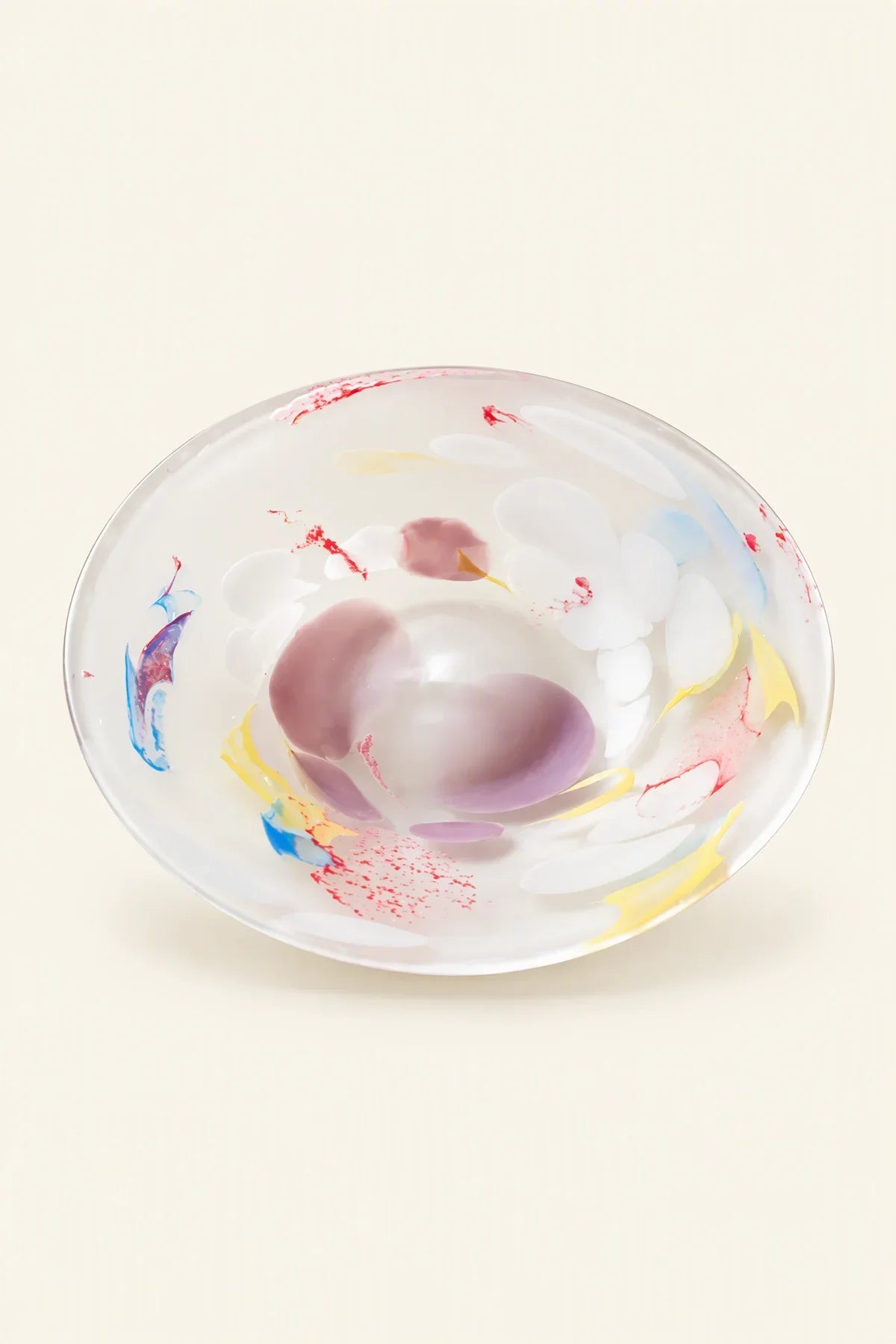 Petal Drift Frosted Clear Glass Serving Set