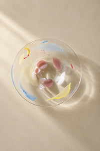 Petal Drift Frosted Clear Glass Serving Set