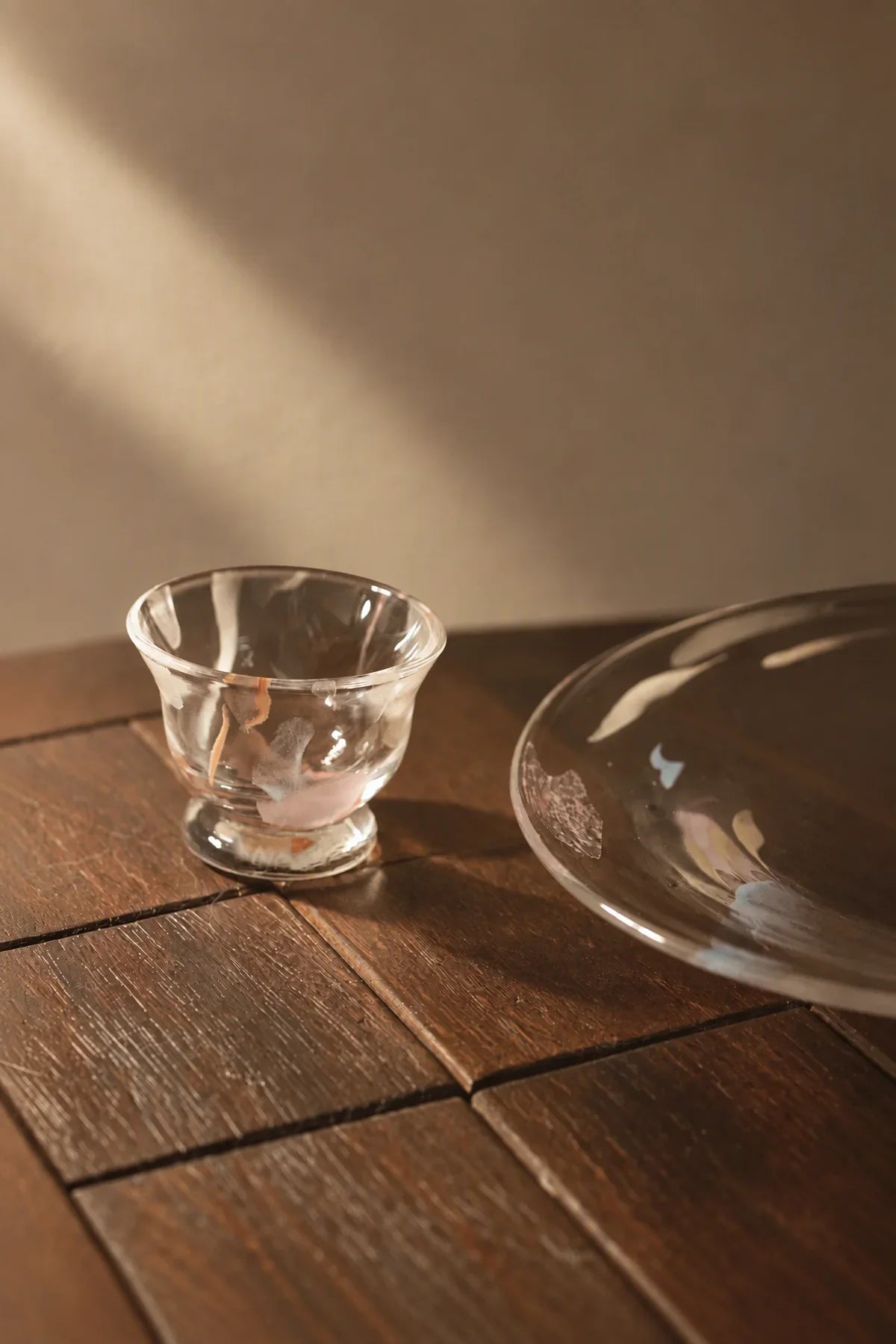 Petal Drift Clear Glass Drinkware Set