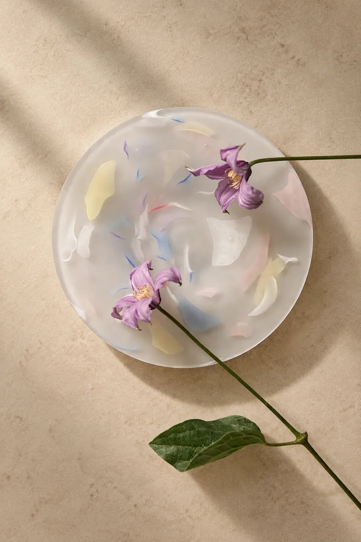 Petal Drift Clear Glass Drinkware Set