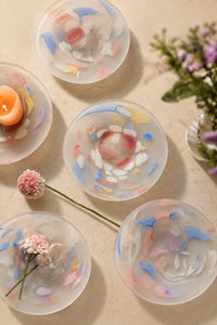 Petal Drift Clear Glass Drinkware Set