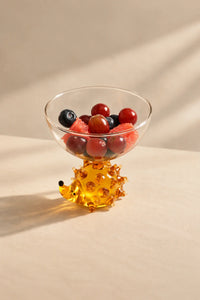 Glass Menagerie Clear and Tinted Glass Dessert Bowl
