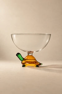 Glass Menagerie Clear and Tinted Glass Dessert Bowl