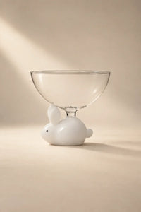Glass Menagerie Clear and Tinted Glass Dessert Bowl