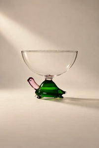 Glass Menagerie Clear and Tinted Glass Dessert Bowl