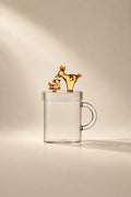 Tender Ties Amber Glass Mug with Lid