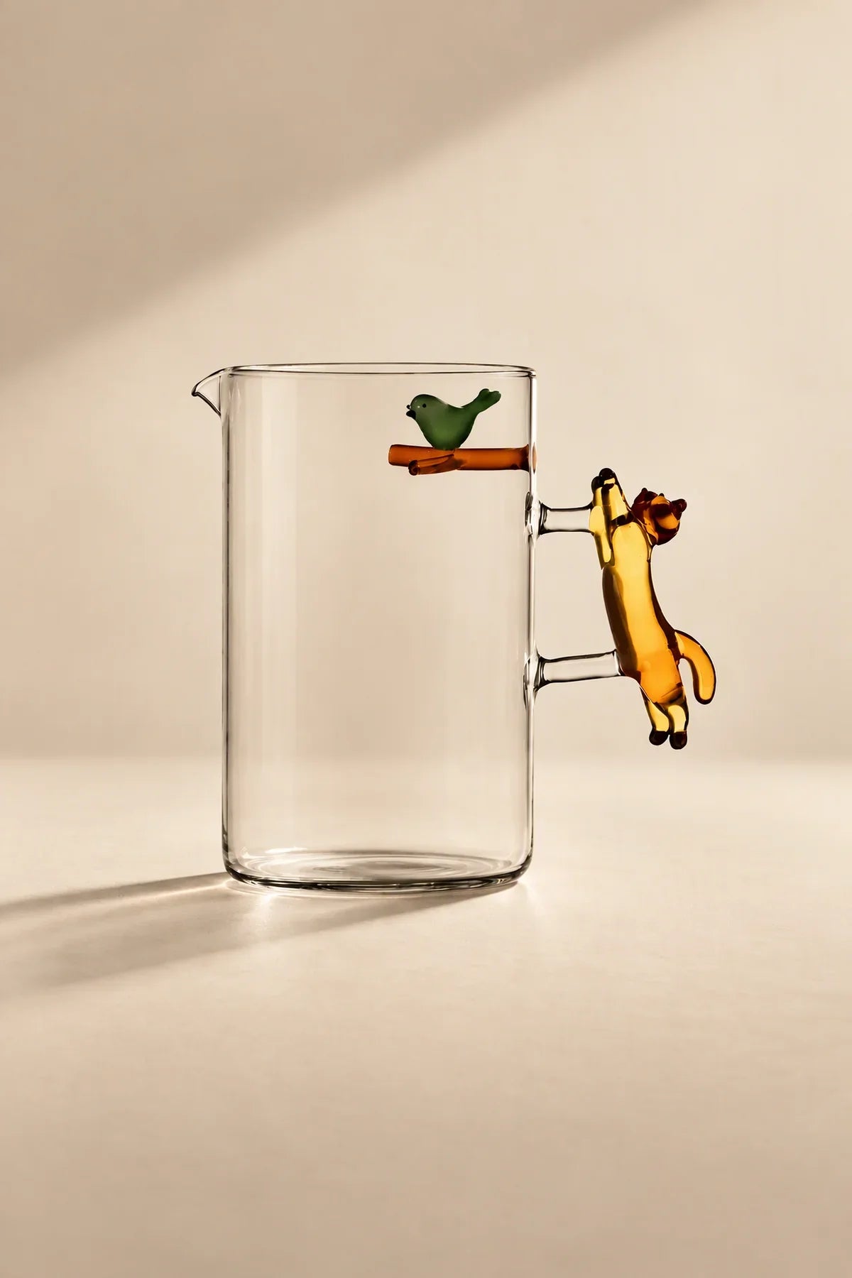 Curious Menagerie Clear Glass Pitcher and Tumbler Set