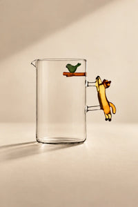 Curious Menagerie Clear Glass Pitcher and Tumbler Set