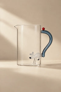 Curious Menagerie Clear Glass Pitcher and Tumbler Set