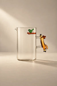 Curious Menagerie Clear Glass Pitcher and Tumbler Set