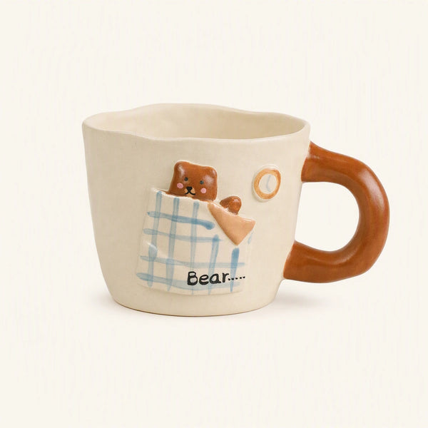 Animal Relief Ceramic Mug — Cat and Bear