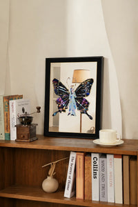 Butterfly Princess Metal-Framed Decorative Mirror
