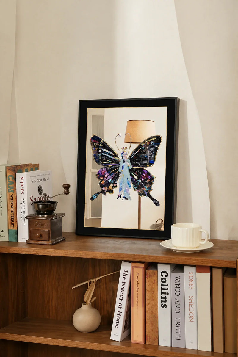 Butterfly Princess Metal-Framed Decorative Mirror