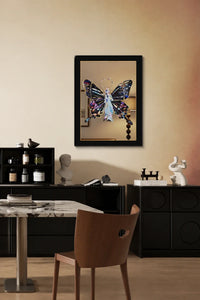 Butterfly Princess Metal-Framed Decorative Mirror
