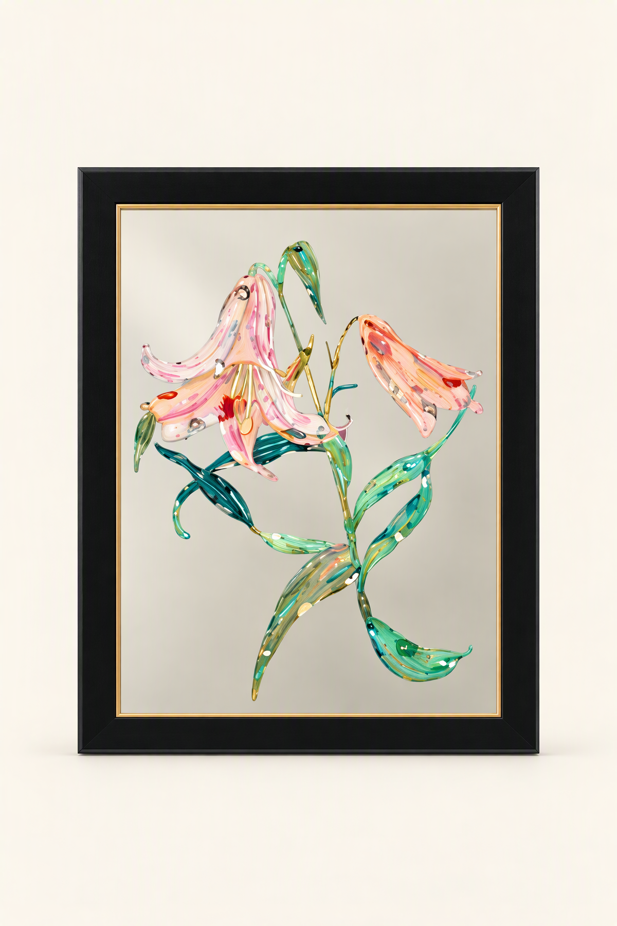 Orchid Metal-Framed Decorative Mirror
