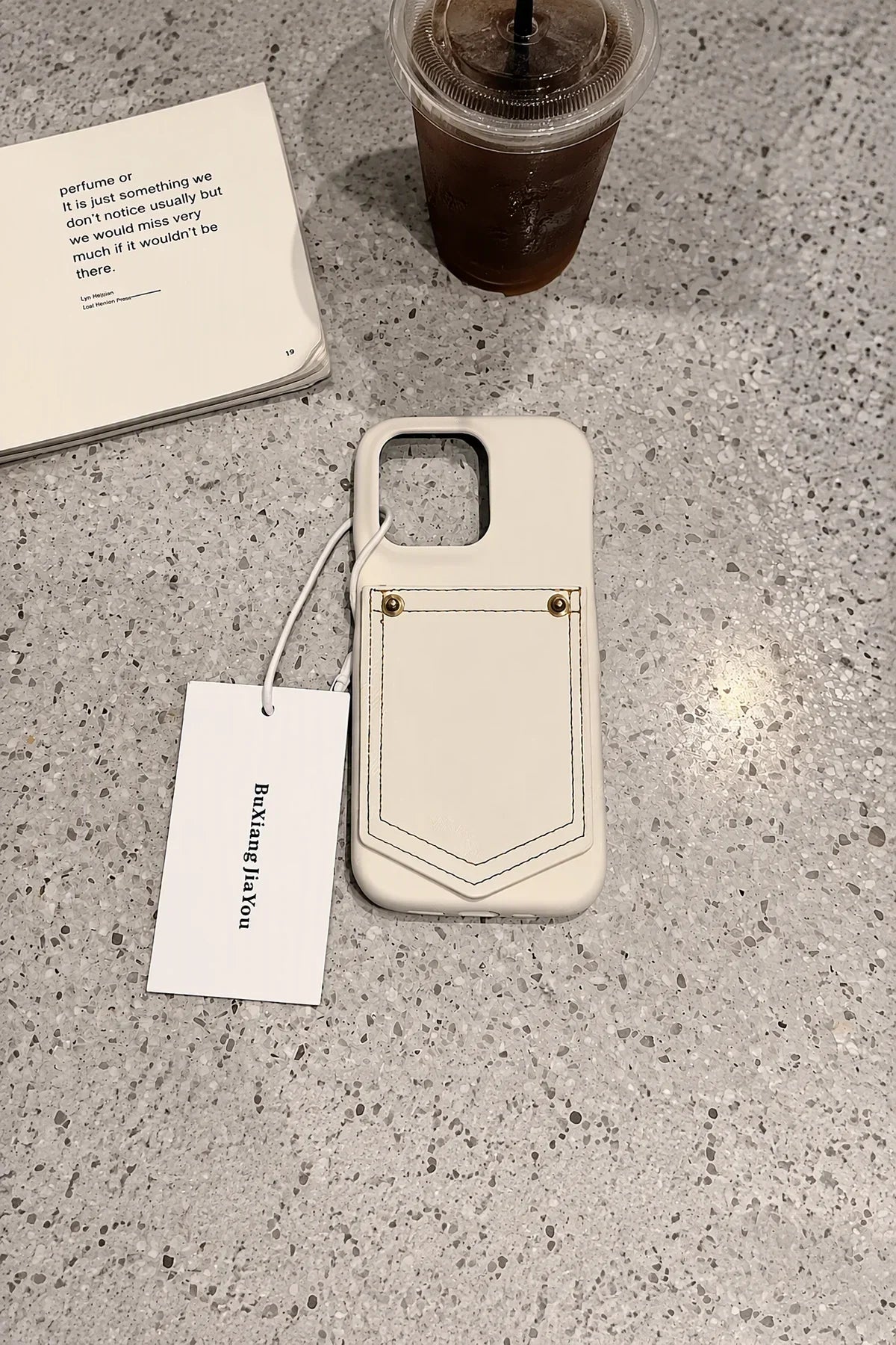 Back Pocket Denim-Look Fabric Phone Case