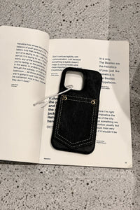 Back Pocket Denim-Look Fabric Phone Case
