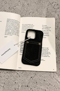 Back Pocket Denim-Look Fabric Phone Case