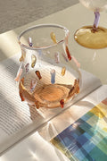 Confetti Drop Clear Glass Wine Glass