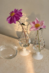 Confetti Drop Clear Glass Wine Glass