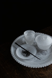 Mist Ceremony Frosted White Glass Tea Set