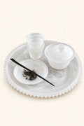 Mist Ceremony Frosted White Glass Set