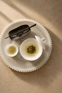 Mist Ceremony Frosted White Glass Tea Set