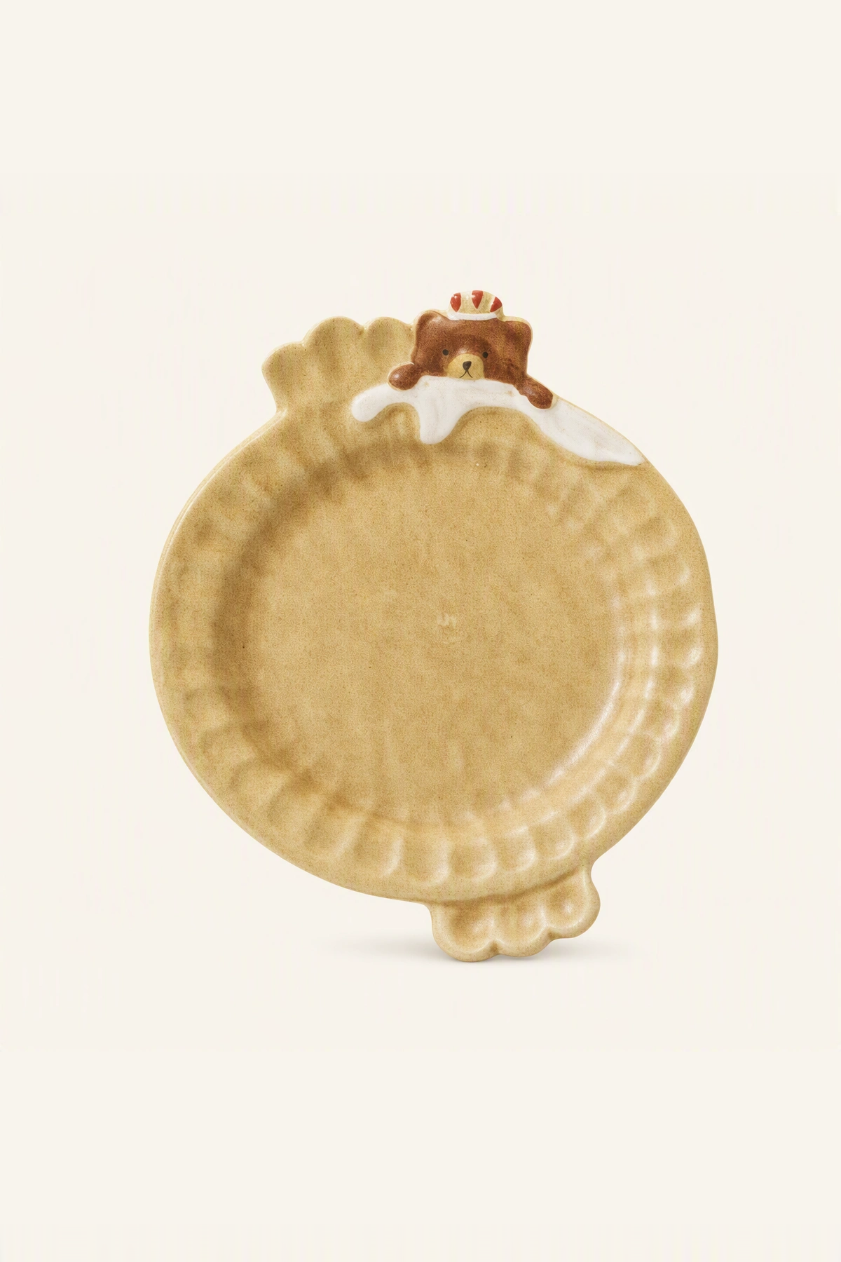 Crown Bear Golden Ceramic Plates