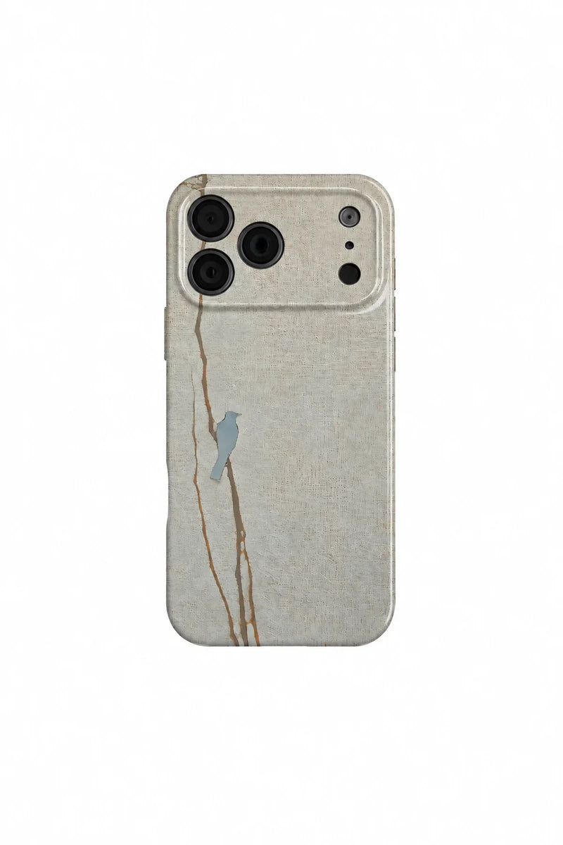 Painter's Study Ivory Canvas-Look Phone Case