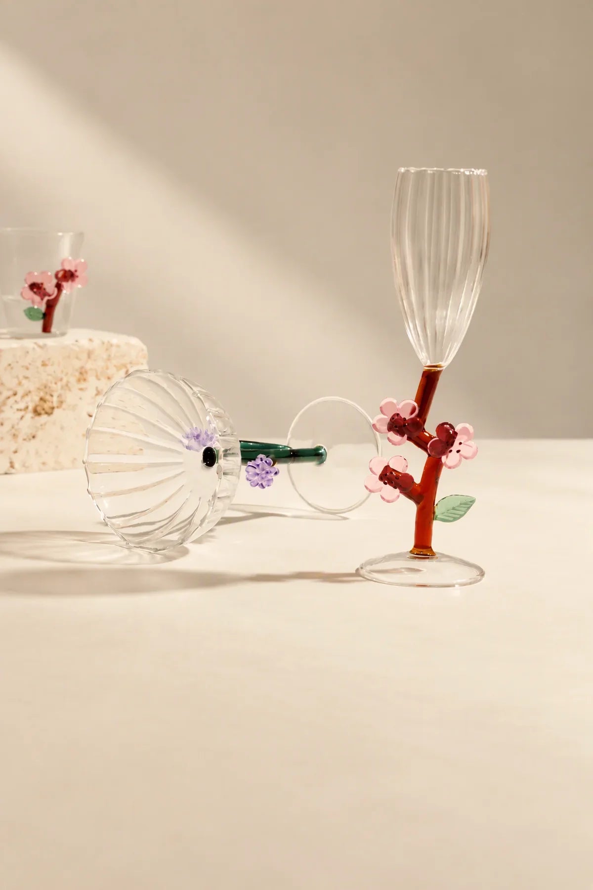 Secret Garden Botanical-Stem Borosilicate Glassware