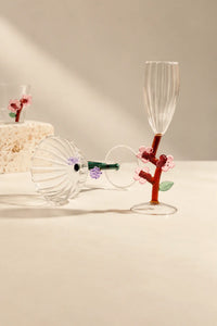Secret Garden Botanical-Stem Borosilicate Glassware