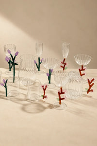 Secret Garden Botanical-Stem Borosilicate Glassware