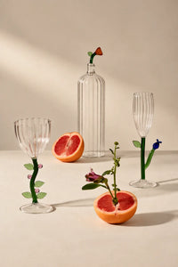 Secret Garden Botanical-Stem Borosilicate Glassware