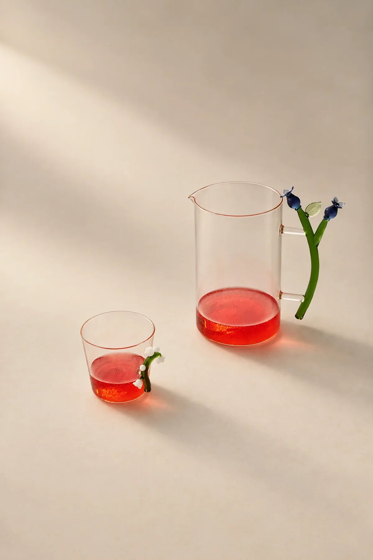 Meadow Bloom Clear Glass Drinkware Collection