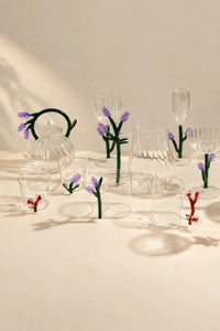 Meadow Bloom Clear Glass Drinkware Collection