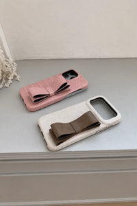 Gift Wrapped Pink Crocodile-Look Phone Case