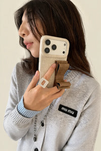 Gift Wrapped Pink Crocodile-Look Phone Case