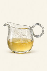 Rain Study Clear Glass Pitcher and Cup Set