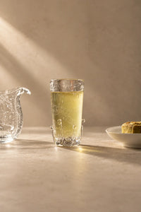 Rain Study Clear Glass Pitcher and Cup Set