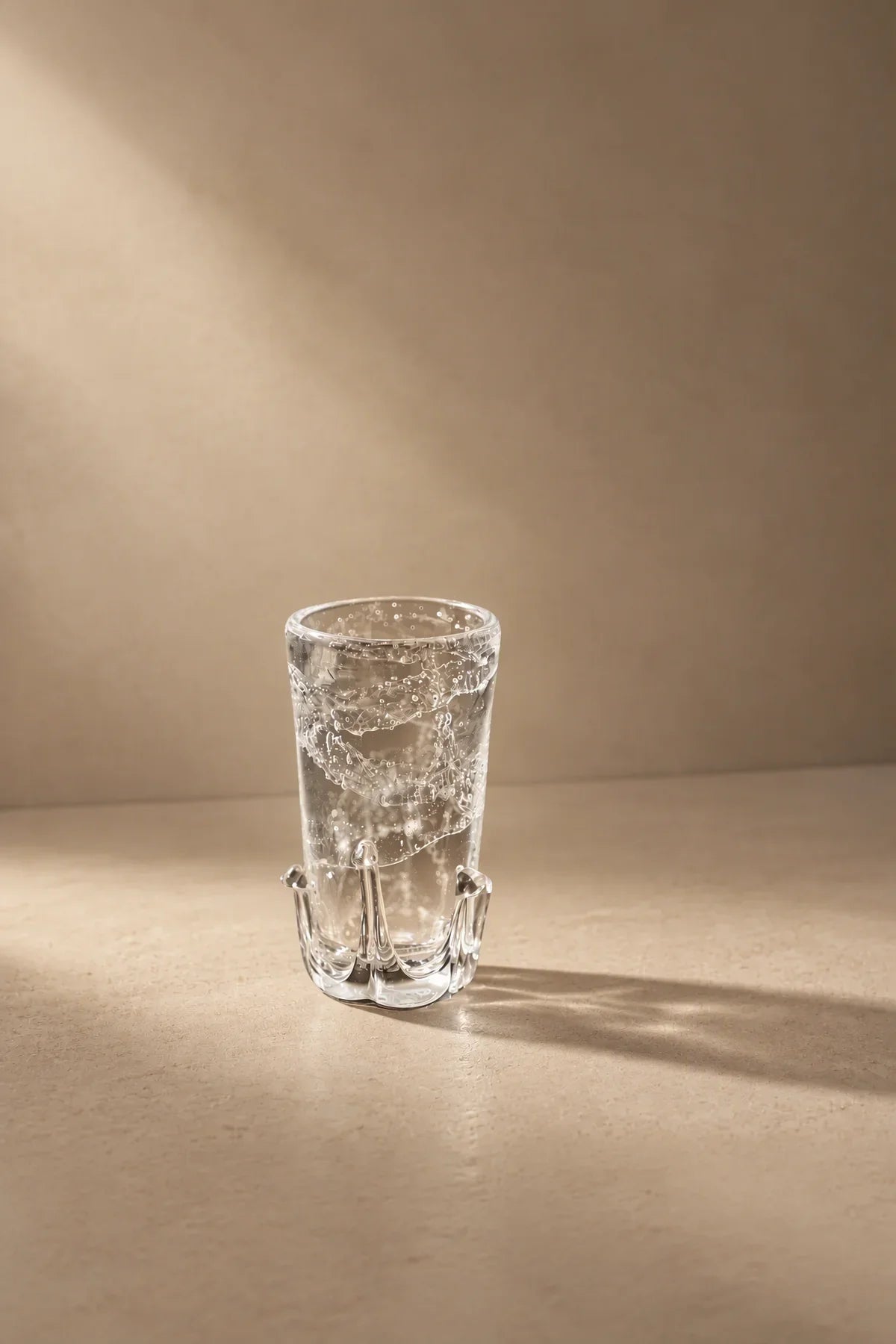 Rain Study Clear Glass Pitcher and Cup Set