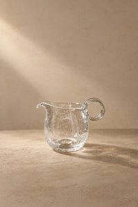 Rain Study Clear Glass Pitcher and Cup Set
