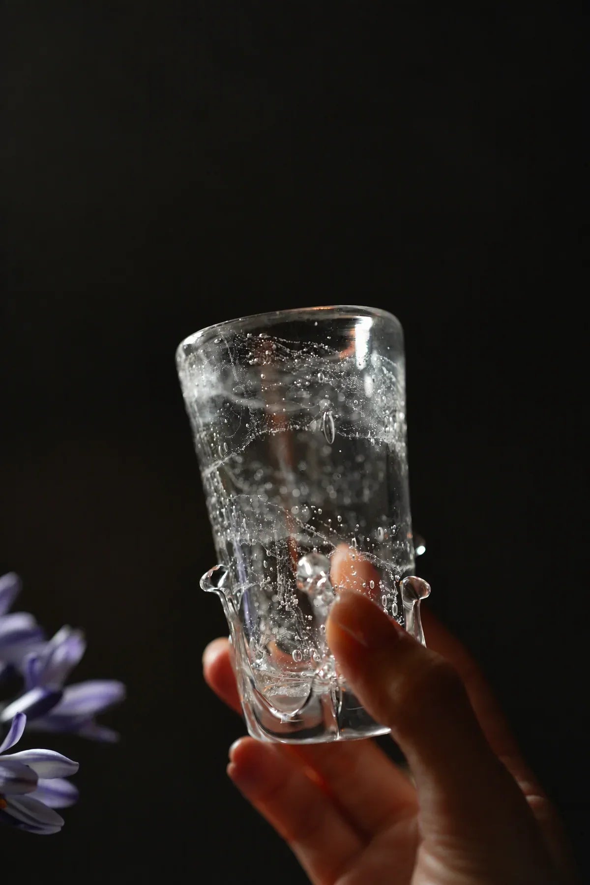 Crown Fizz Clear Glass Drinking Cup