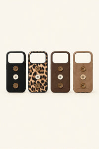 Tailored Studio Leopard Leather-Look Phone Case