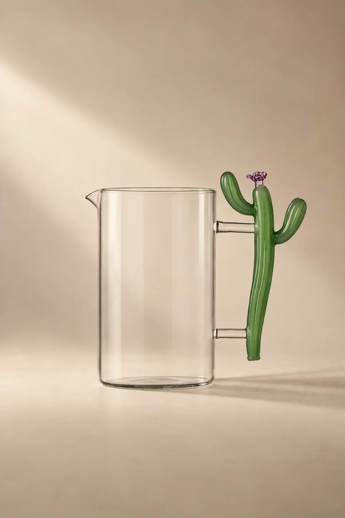 Desert Bloom Clear and Green Glass Glassware Collection