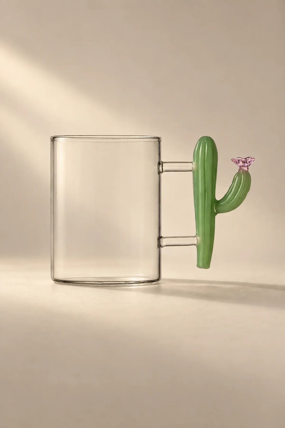 Desert Bloom Clear and Green Glass Glassware Collection