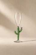 Desert Bloom Clear and Green Glass Glassware Collection