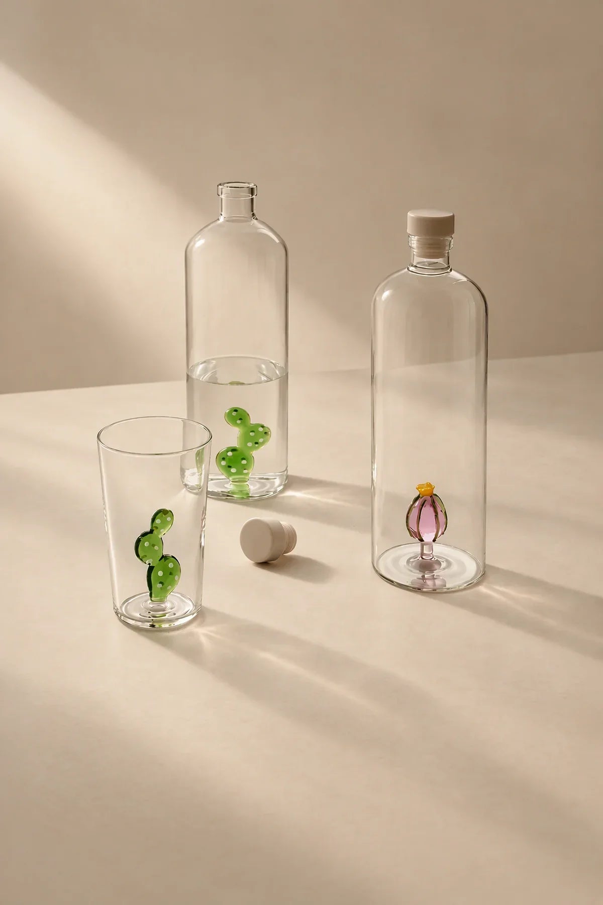 Hidden Oasis Clear Glass Water Carafe