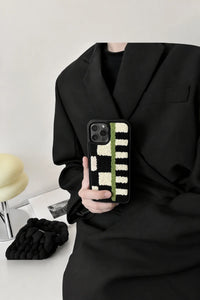 Soft Circuit Green & Monochrome Tufted Phone Case